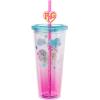 Silver Buffalo Sanrio Hello Kitty And Friends Featuring Kuromi and Little Twin Stars Plastic Cold Cup with Lid and Topper Straw, 24 ounces(The Powerpuff Girls Original)