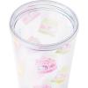 Silver Buffalo Sanrio Hello Kitty Milk Carton Pattern Plastic Boba Tumbler w Lid and Wide Straw, 24 Ounces(24 Ounces)