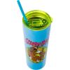 Silver Buffalo Scooby Doo Scared Shaggy Scooby Double Walled Stainless Steel Tumbler w Straw, 20 Ounces(Scooby Doo Scared Shaggy)