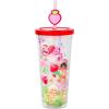 Silver Buffalo Sanrio Hello Kitty And Friends Featuring Kuromi and Little Twin Stars Plastic Cold Cup with Lid and Topper Straw, 24 ounces(Care Bears and Strawberry Shortcake Iridescent)