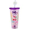 Silver Buffalo Sanrio Hello Kitty And Friends Featuring Kuromi and Little Twin Stars Plastic Cold Cup with Lid and Topper Straw, 24 ounces(Hello Kitty  Kuromi  and Little Twin Stars)