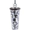 Silver Buffalo Sanrio Hello Kitty And Friends Featuring Kuromi and Little Twin Stars Plastic Cold Cup with Lid and Topper Straw, 24 ounces(Hello Kitty and Friends Halloween Skeleton)