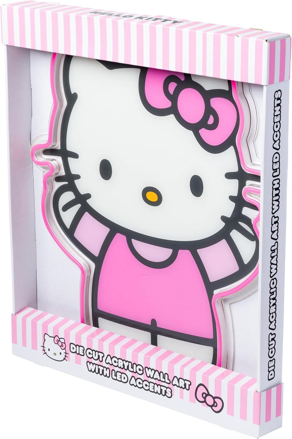 imageSilver Buffalo Hello Kitty Face with Pink Bow 20ct Decorative String Lights 7 Feet Long Battery Powered Batteries Not Included Pink LED Indoor Use OnlyHello Kitty Face LED Neon Light