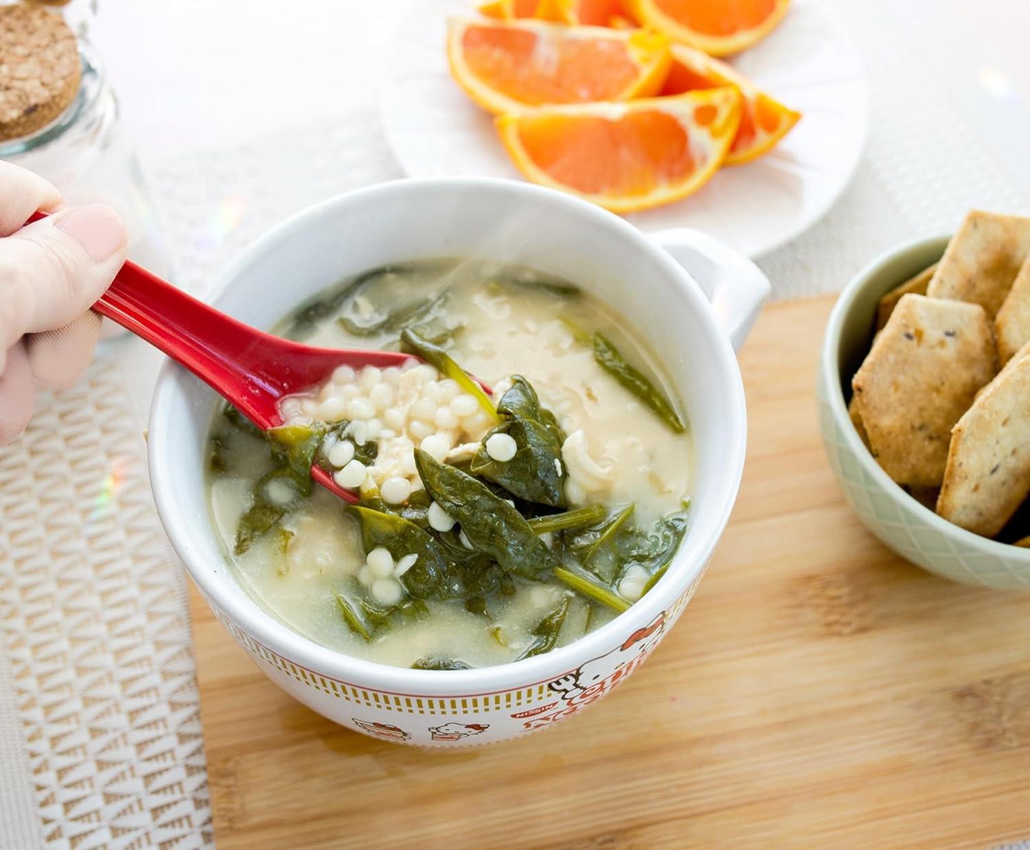 imageSilver Buffalo Hello Kitty Original More Than Soup Boxed Ceramic Soup Mug with Spoon 24 Ounces