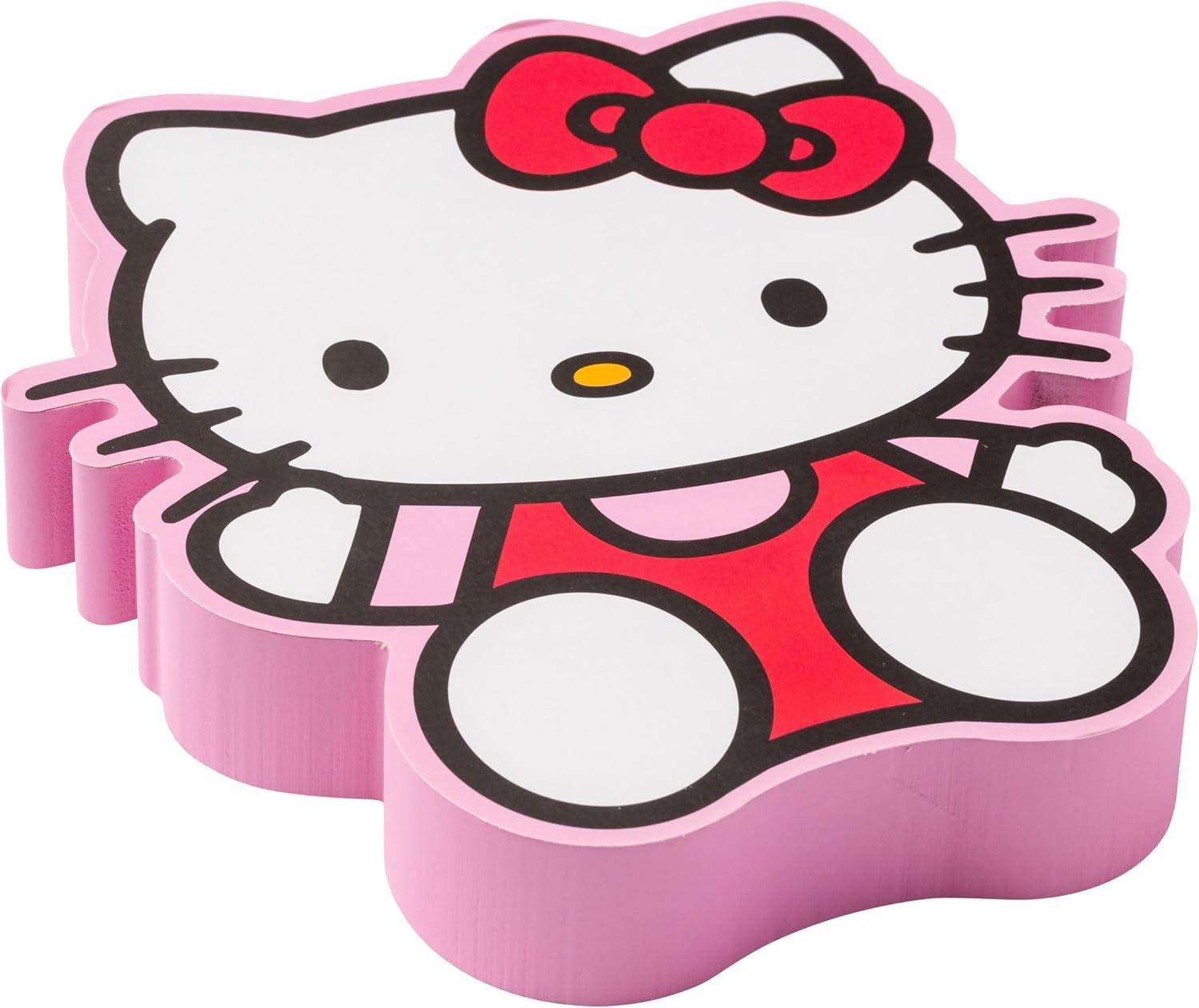 imageSilver Buffalo Sanrio Hello Kitty Large Die Cut MDF Box Wall Sign 7 x 12 x 79