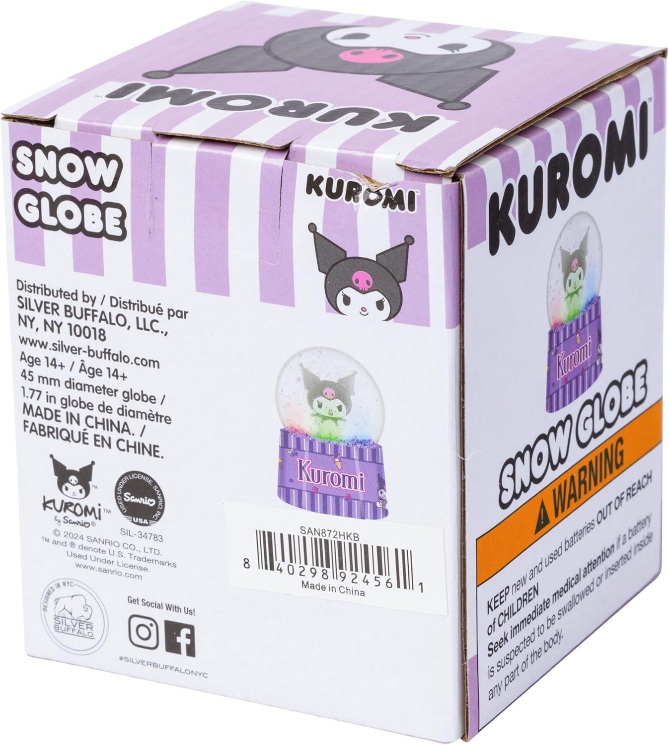 imageSilver Buffalo Sanrio Hello Kitty Merry Jolly Happy Holiday Light Up Snow Globe 100mmPurpleMulti