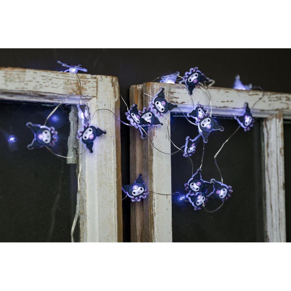 imageSilver Buffalo Hello Kitty Face with Pink Bow 20ct Decorative String Lights 7 Feet Long Battery Powered Batteries Not Included Pink LED Indoor Use OnlyMy Melody