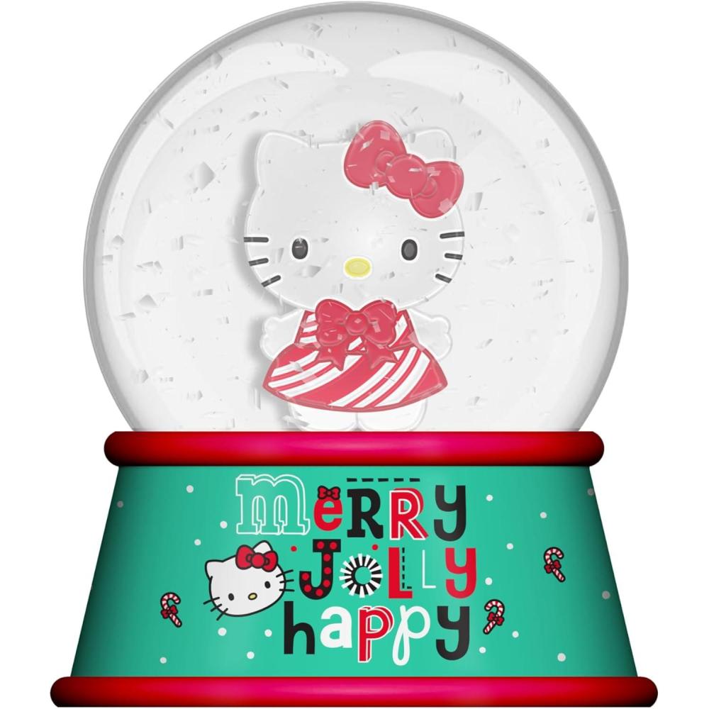 imageSilver Buffalo Sanrio Hello Kitty Merry Jolly Happy Holiday Light Up Snow Globe 100mmMulticolor