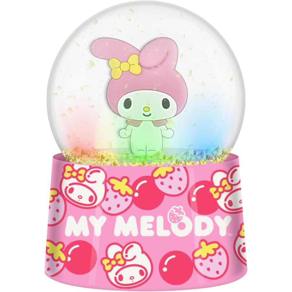 imageSilver Buffalo Sanrio Hello Kitty Merry Jolly Happy Holiday Light Up Snow Globe 100mmPinkMulti
