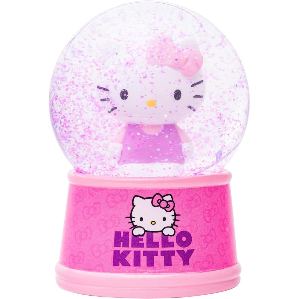 imageSilver Buffalo Sanrio Hello Kitty Merry Jolly Happy Holiday Light Up Snow Globe 100mmSanrio Hello Kitty