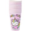 Silver Buffalo Hello Kitty Unicorn Rainbow Toss Paper Plates Cups Napkins Party Pack Set, 60 Piece