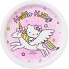 Silver Buffalo Hello Kitty Unicorn Rainbow Toss Paper Plates Cups Napkins Party Pack Set, 60 Piece