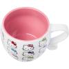 Silver Buffalo Sanrio Hello Kitty Faces and Bows Pattern Round Body Loop Handle Ceramic Mug, 15.9 Ounces