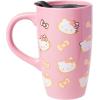 Silver Buffalo Sanrio Hello Kitty Strawberry Double Wall Travel Tumbler with Slide Close Lid, 20 Ounces(Hello Kitty Gold and Pink Bows (16 Ounces))