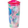 Silver Buffalo Sanrio Hello Kitty Strawberry Double Wall Travel Tumbler with Slide Close Lid, 20 Ounces(Lilo and Stitch Floral Red (20 Ounces))