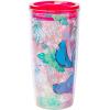 Silver Buffalo Sanrio Hello Kitty Strawberry Double Wall Travel Tumbler with Slide Close Lid, 20 Ounces(Lilo and Stitch Floral Red (20 Ounces))
