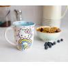 Silver Buffalo Sanrio Hello Kitty Wide Rim Ceramic Coffee Mug, 16 Ounce