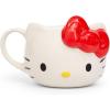 Silver Buffalo Hello Kitty Face Ceramic 3D Sculpted Mug, 22-Ounces