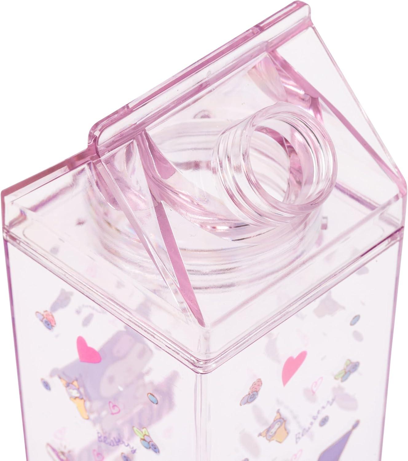 imageSilver Buffalo Sanrio Hello Kitty and Friends Featuring Kuromi and Raspberries Plastic Purple Milk Carton Pitcher Bottle 162 OuncesKuromi Raspberry