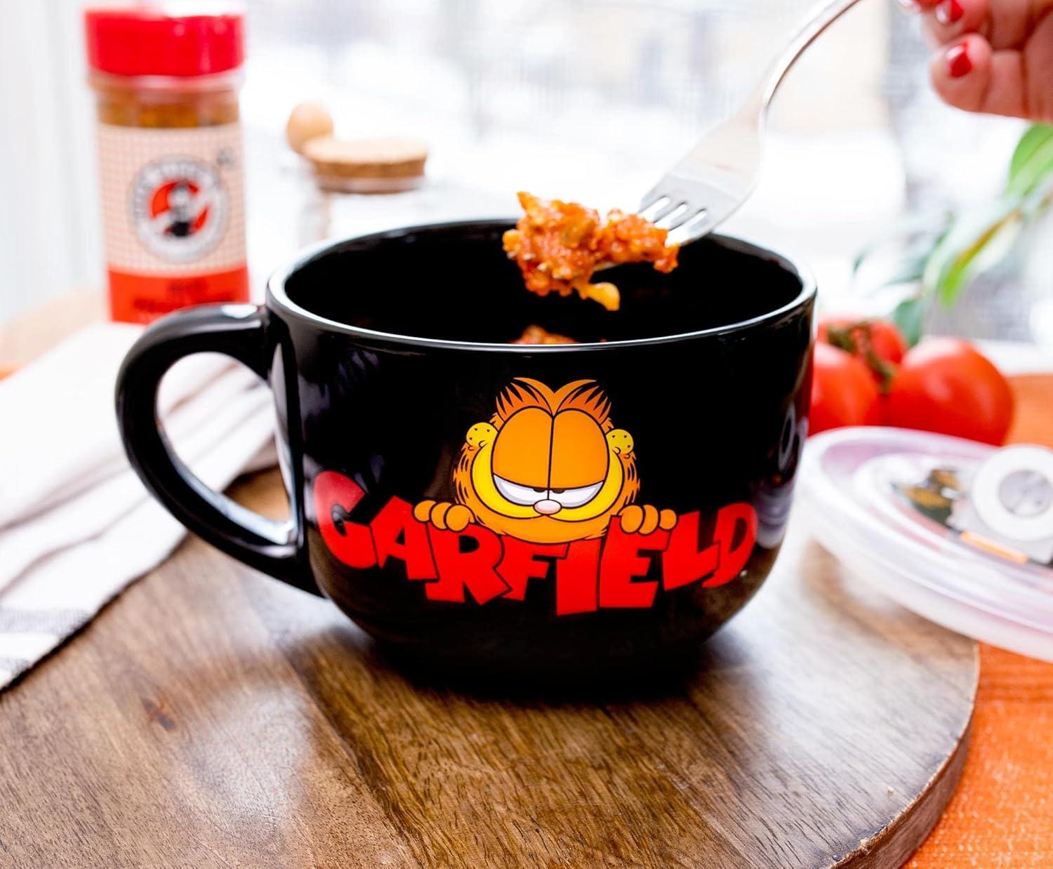 imageSilver Buffalo Lilo and Stitch Aloha Multi Face Ceramic Soup Mug with Vented Plastic Lid 24 Ounces 1 Count Pack of 1Black