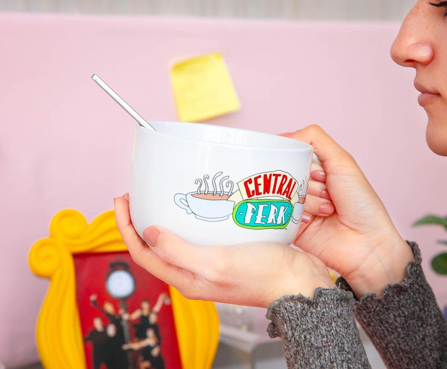 imageSilver Buffalo Lilo and Stitch Aloha Multi Face Ceramic Soup Mug with Vented Plastic Lid 24 Ounces 1 Count Pack of 1Friends Central Perk