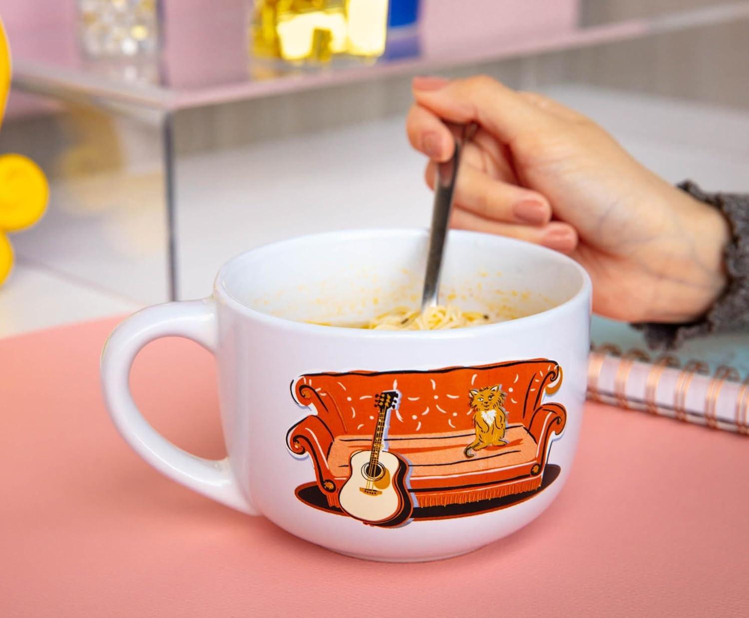 imageSilver Buffalo Lilo and Stitch Aloha Multi Face Ceramic Soup Mug with Vented Plastic Lid 24 Ounces 1 Count Pack of 1Friends Central Perk