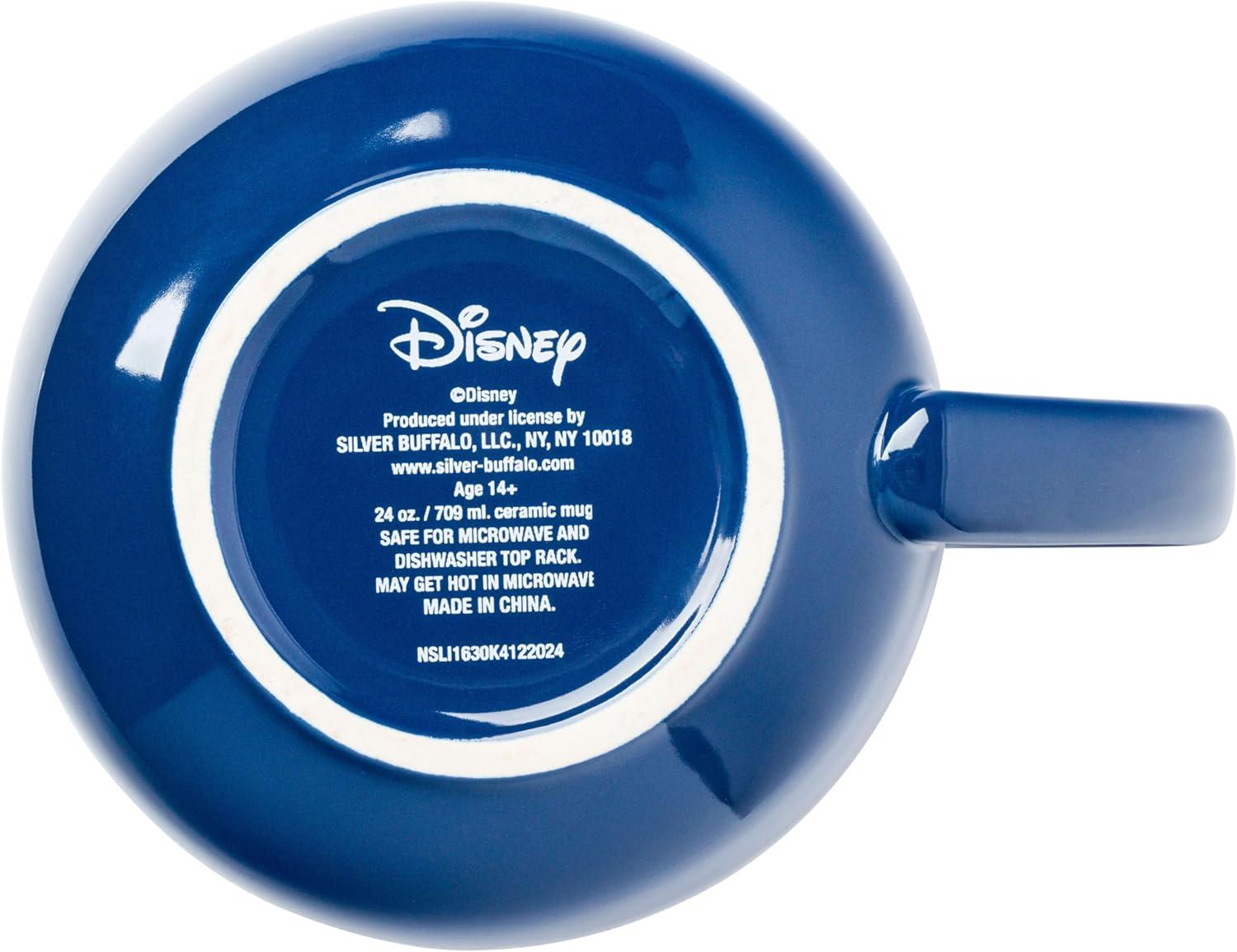 imageSilver Buffalo Lilo and Stitch Aloha Multi Face Ceramic Soup Mug with Vented Plastic Lid 24 Ounces 1 Count Pack of 1Lilo and Stitch Eating Pineapple