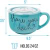 Silver Buffalo Lilo and Stitch Aloha Multi Face Ceramic Soup Mug with Vented Plastic Lid, 24 Ounces, 1 Count (Pack of 1)(Friends: How You Doin)