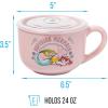 Silver Buffalo Lilo and Stitch Aloha Multi Face Ceramic Soup Mug with Vented Plastic Lid, 24 Ounces, 1 Count (Pack of 1)(Little Mermaid Aspiring Mermaid)