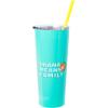 Silver Buffalo Lilo and Stitch Ohana Means Family Pineapple 22oz Double Walled Stainless Steel Tumbler w Straw