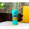 Silver Buffalo Lilo and Stitch Ohana Means Family Pineapple 22oz Double Walled Stainless Steel Tumbler w Straw