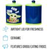 Silver Buffalo Star Wars The Mandalorian Baby Yoda Grogu Nom Nom The Child Eating Frog Eggs Ceramic Cookie Snack Jar (Medium)