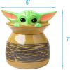 Silver Buffalo Star Wars The Mandalorian The Child Grogu Baby Yoda Hiding and Peeking Sculpted 3D Hand Painted Ceramic Snack Jar (Small)