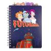 Silver Buffalo Futurama 6-Tab Spiral Notebook | Notepad Journal, Stationery Paper | 5 x 8 Inches