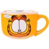 Silver Buffalo Lilo and Stitch Aloha Multi Face Ceramic Soup Mug with Vented Plastic Lid, 24 Ounces, 1 Count (Pack of 1)(Garfield: Never Trust a Smiling Cat)