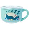 Silver Buffalo Lilo and Stitch Aloha Multi Face Ceramic Soup Mug with Vented Plastic Lid, 24 Ounces, 1 Count (Pack of 1)(Pokemon: Snorlax Eat Sleep Repeat)