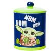 Silver Buffalo Star Wars The Mandalorian Baby Yoda Grogu Nom Nom The Child Eating Frog Eggs Ceramic Cookie Snack Jar (Medium)
