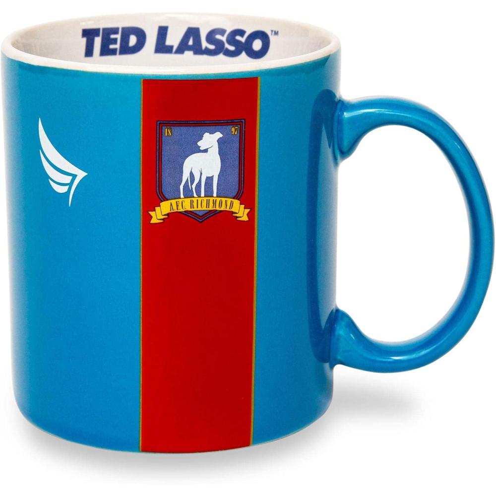 imageSilver Buffalo Ted Lasso Garbage Water Double Wall Stainless Steel Coffee Mug with Handle 15 Ounces20oz Richmond Jersey Kent