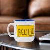 Silver Buffalo Ted Lasso Garbage Water Double Wall Stainless Steel Coffee Mug with Handle, 15 Ounces(Ted Lasso Believe)