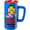 Silver Buffalo Ted Lasso Garbage Water Double Wall Stainless Steel Coffee Mug with Handle, 15 Ounces(15 oz Ted Lasso Garbage Water)