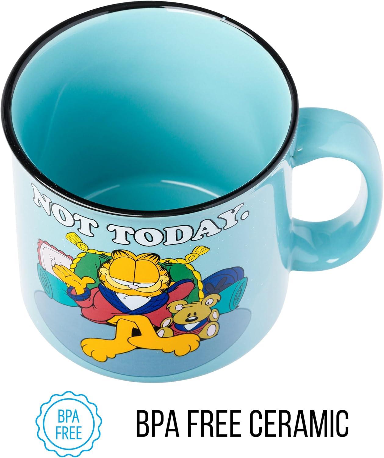 imageSilver Buffalo Shrek Beware Ogre Ceramic Camper Mug 20 OuncesGarfield Not Today