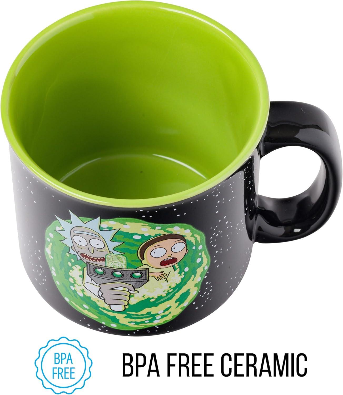 imageSilver Buffalo Shrek Beware Ogre Ceramic Camper Mug 20 OuncesRick and Morty Portal