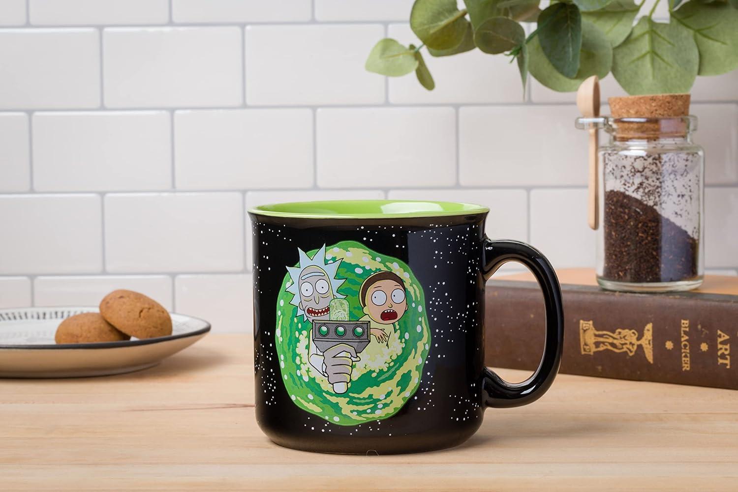 imageSilver Buffalo Shrek Beware Ogre Ceramic Camper Mug 20 OuncesRick and Morty Portal