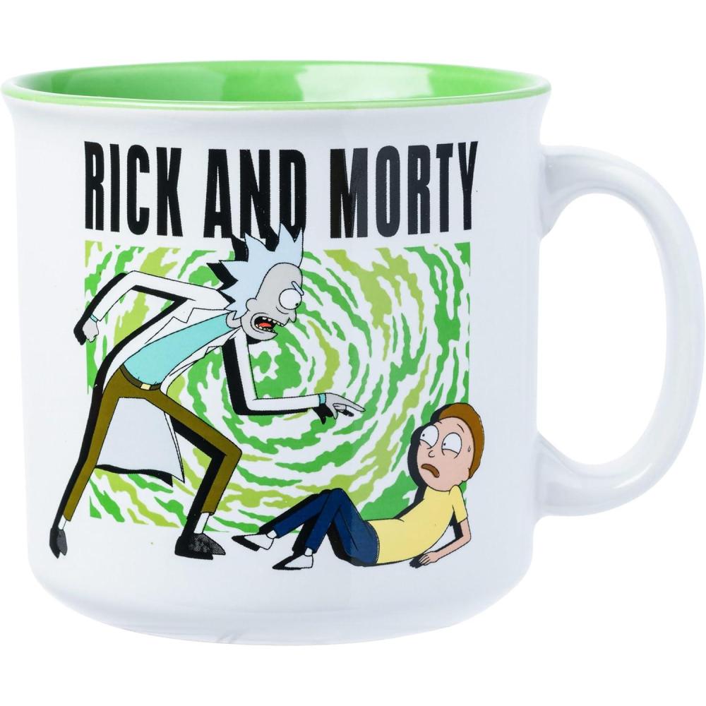 imageSilver Buffalo Shrek Beware Ogre Ceramic Camper Mug 20 OuncesRick and Morty Intense
