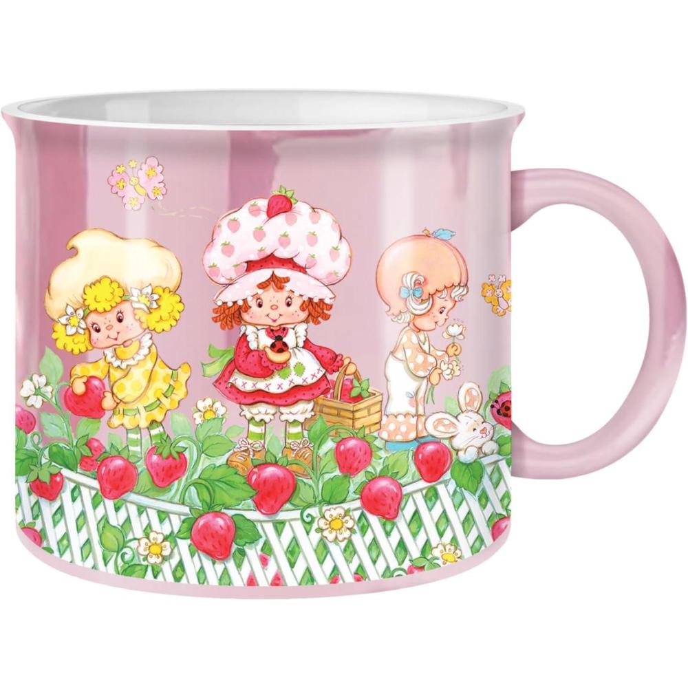 imageSilver Buffalo Shrek Beware Ogre Ceramic Camper Mug 20 OuncesStrawberry Shortcake Picking Pearlescent