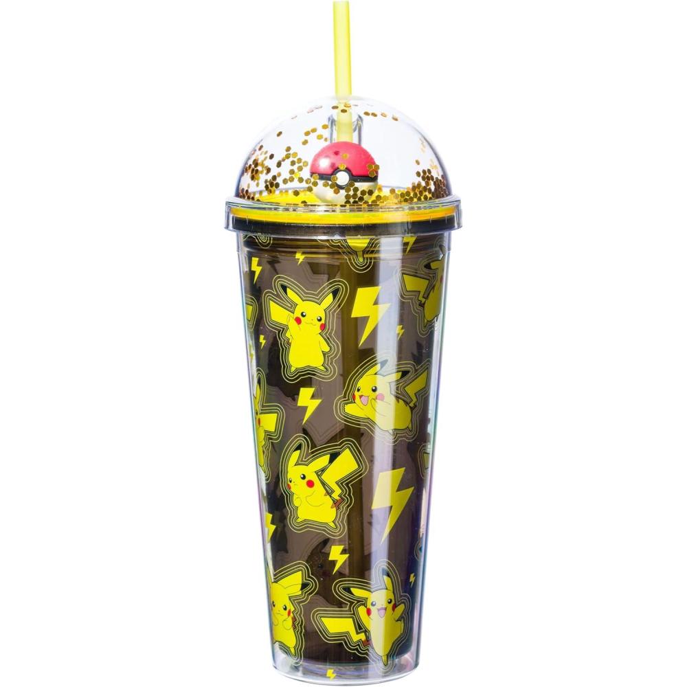 imageSilver Buffalo Shrek Swamp Beware Ogre Dome Glitter Top Travel Tumbler 24 OuncesPikachu
