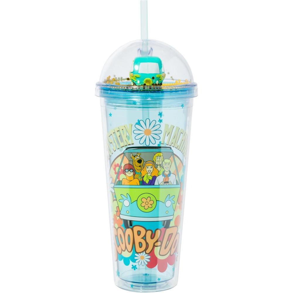 imageSilver Buffalo Shrek Swamp Beware Ogre Dome Glitter Top Travel Tumbler 24 OuncesScooby Doo