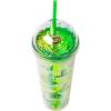 Silver Buffalo Shrek Swamp Beware Ogre Dome Glitter Top Travel Tumbler, 24 Ounces(Shrek)