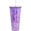 Silver Buffalo Wicked Core Elphaba and Glinda Split Patterns Rhinestone Lid 20oz Plastic Tall Cold Cup w/Lid and Straw(Bratz Drama Mama (Big))