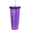 Silver Buffalo Wicked Core Elphaba and Glinda Split Patterns Rhinestone Lid 20oz Plastic Tall Cold Cup w/Lid and Straw(Diabolically Devious)